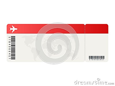 Airline tickets or boarding pass inside of special service envelope. Vector illustration. Vector Illustration